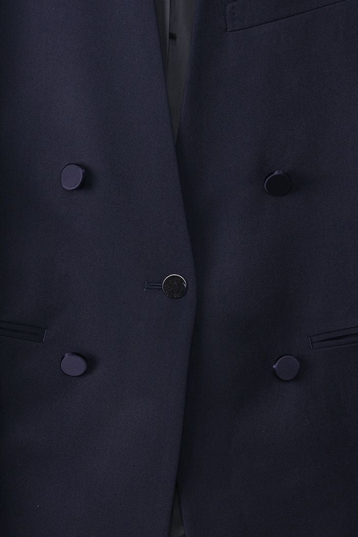 WOOL NO COLLAR JACKET | CINOH