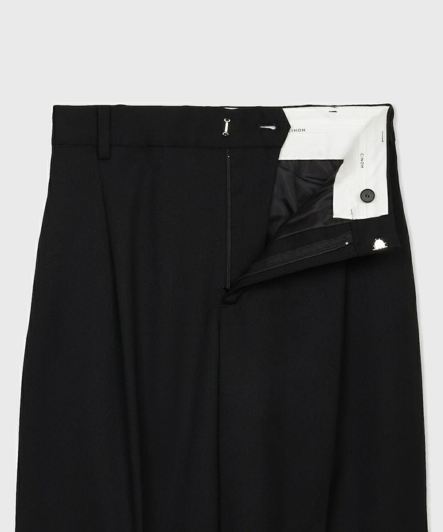 TUCK WIDE PANTS[ブラック] | CINOH