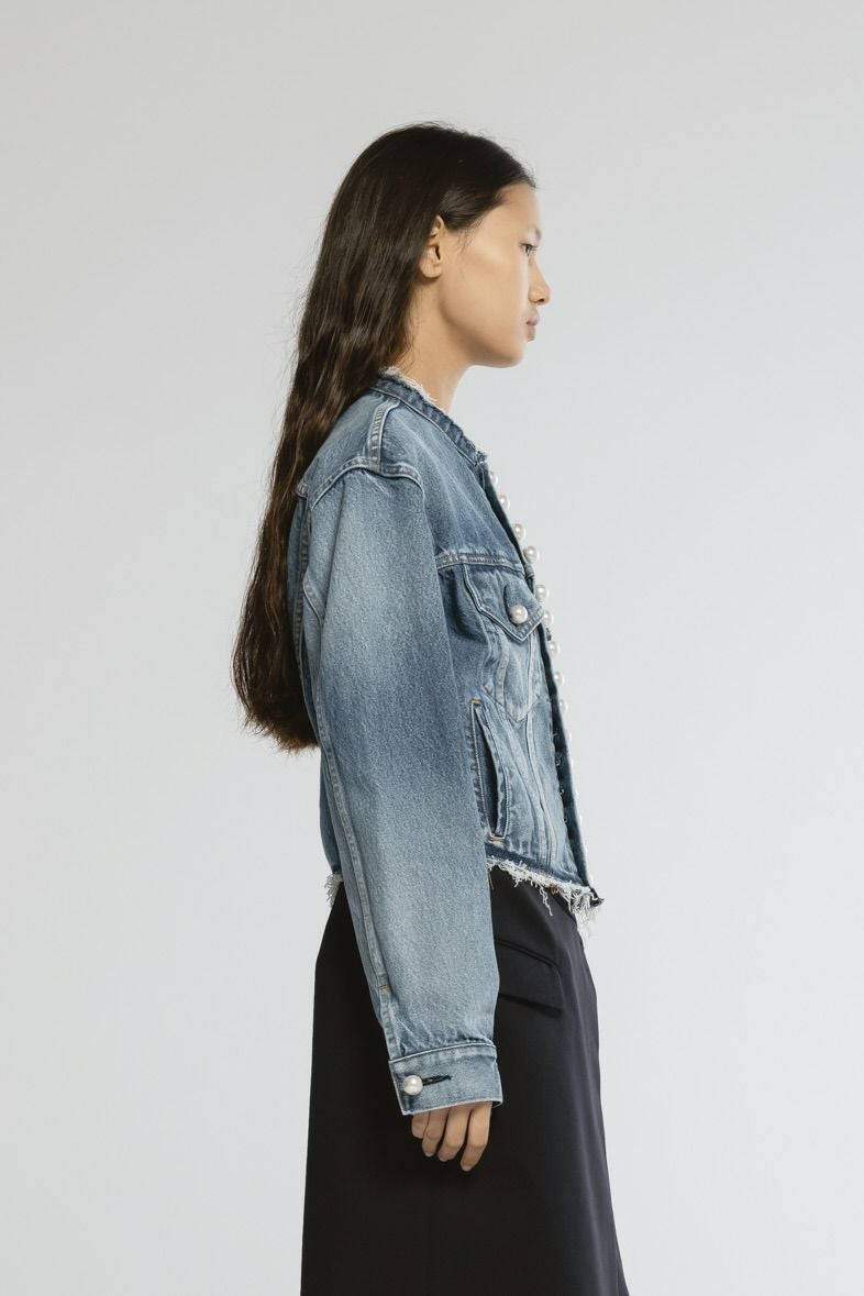 デニムパールボタンジャケット | CINOH
