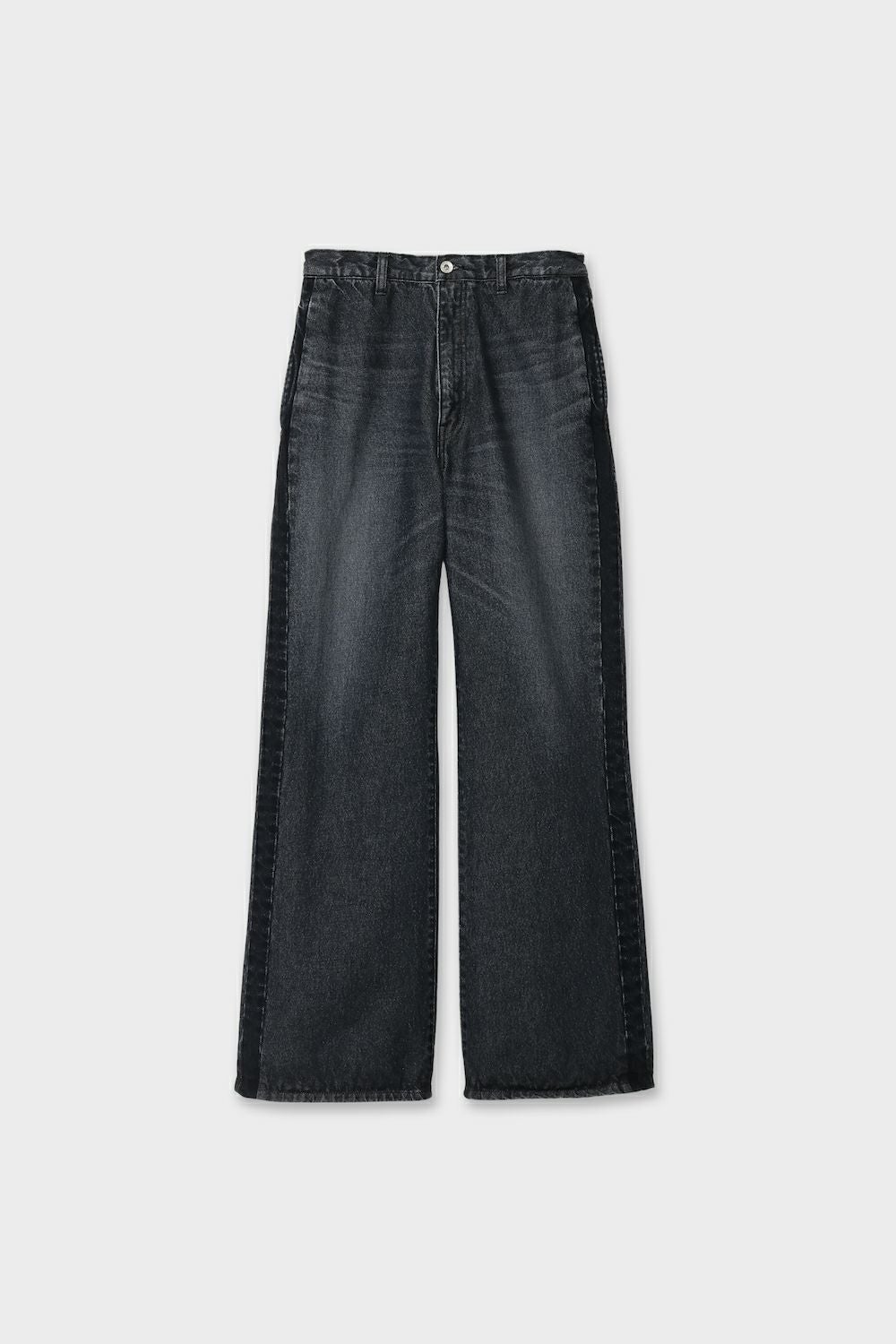 サイドシームフレアデニムパンツ[BLACK] | CINOH