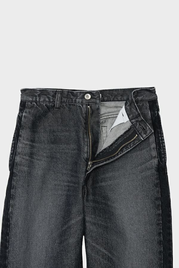 サイドシームフレアデニムパンツ[BLACK] | CINOH