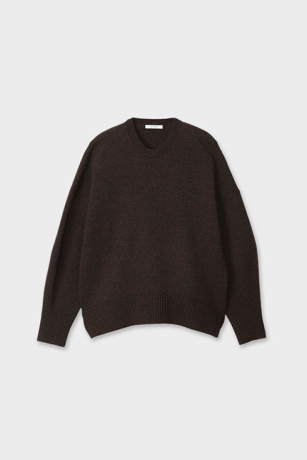 オーバーサイズクルーネックニット[C.GRAY] | CINOH