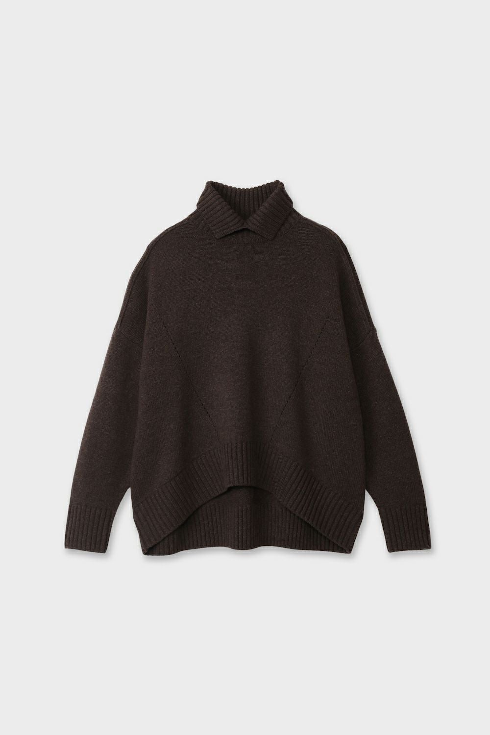 オーバーサイズハイネックニット[BROWN] | CINOH