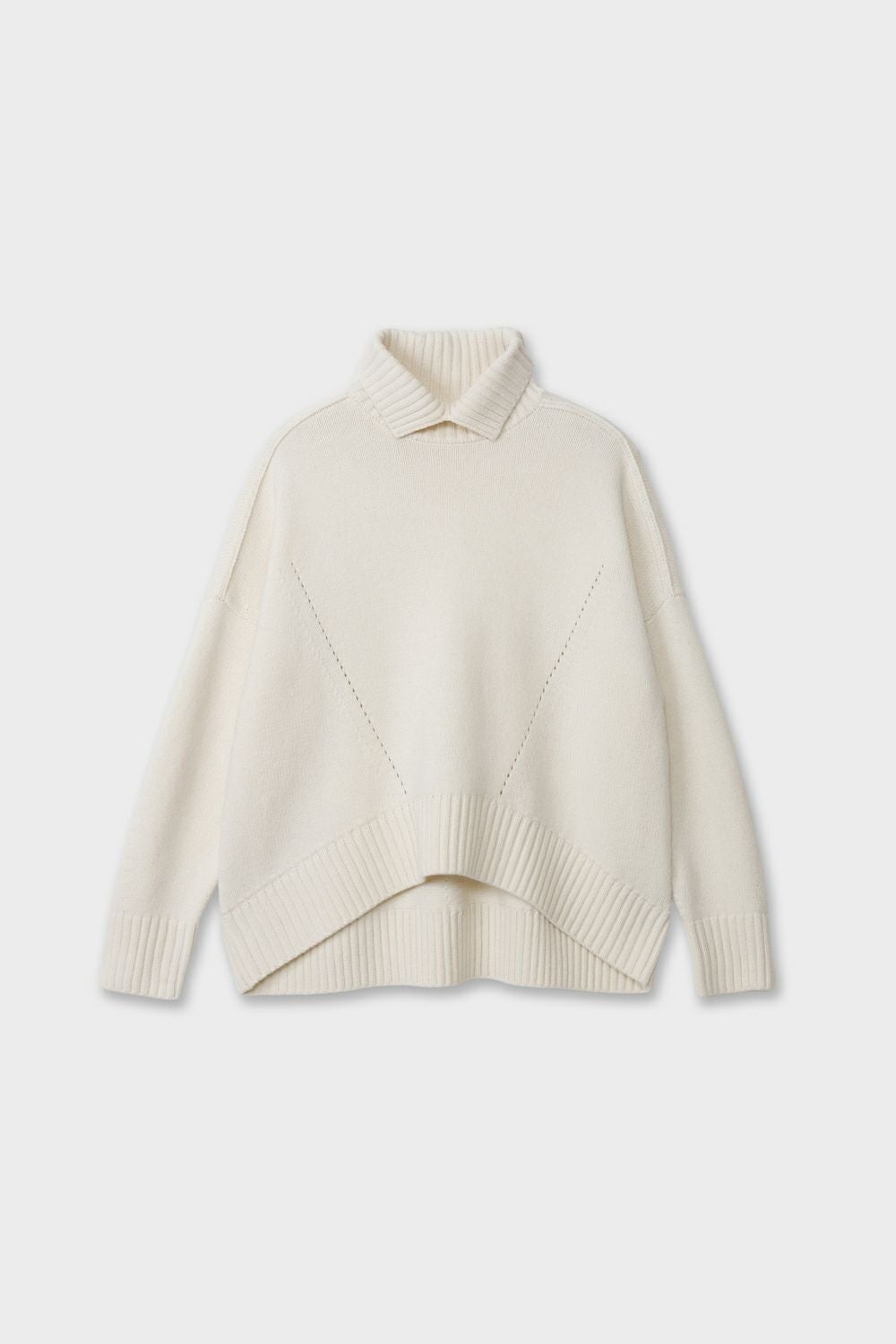 オーバーサイズハイネックニット[WHITE] | CINOH