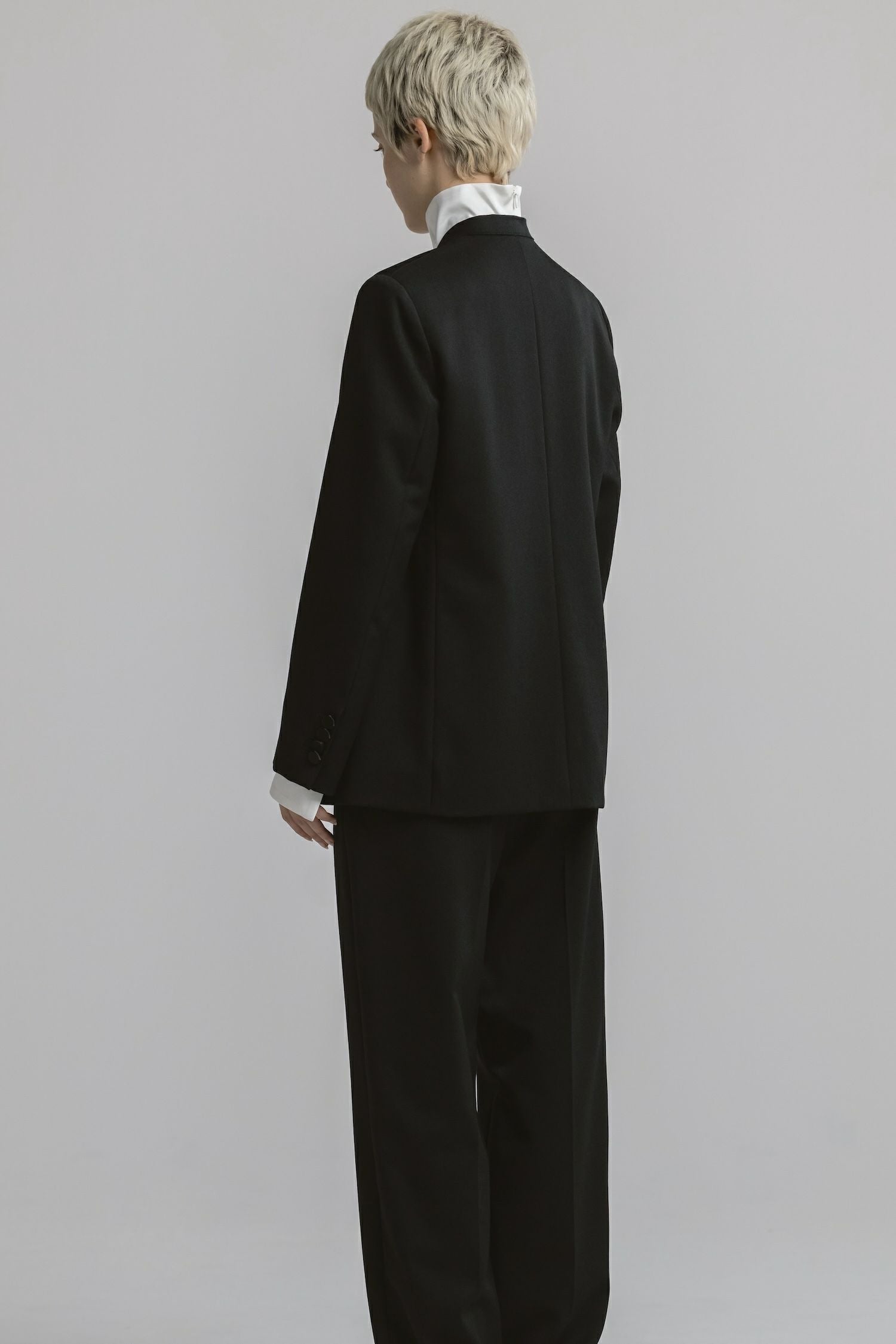 WOOL NO COLLAR JACKET | CINOH WOOL NO COLLAR JACKET | CINOH
