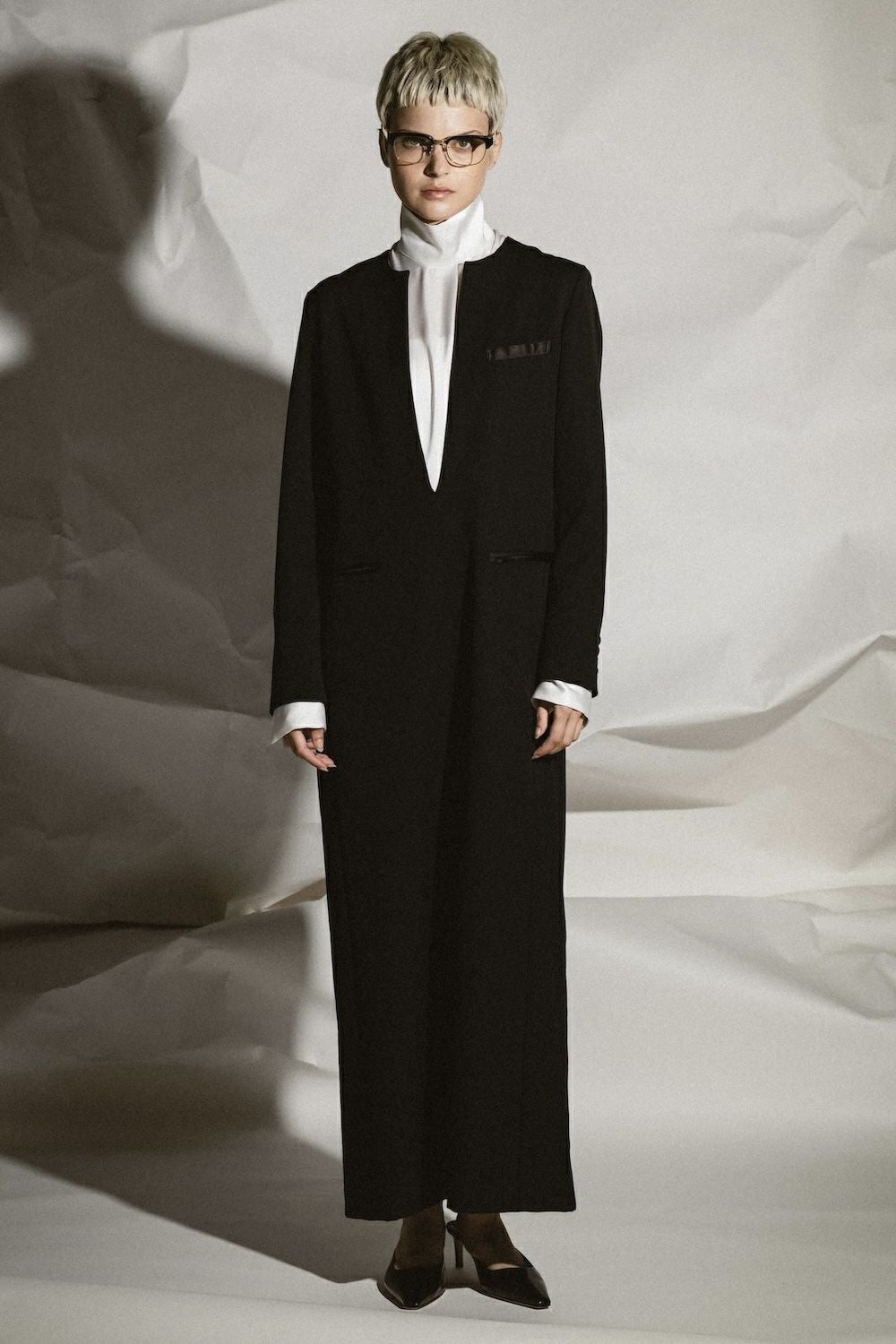 【新品未使用タグ付き】CINOH　JACKET DRESS BLACK KEY-NECK JACKET DRESS | CINOH