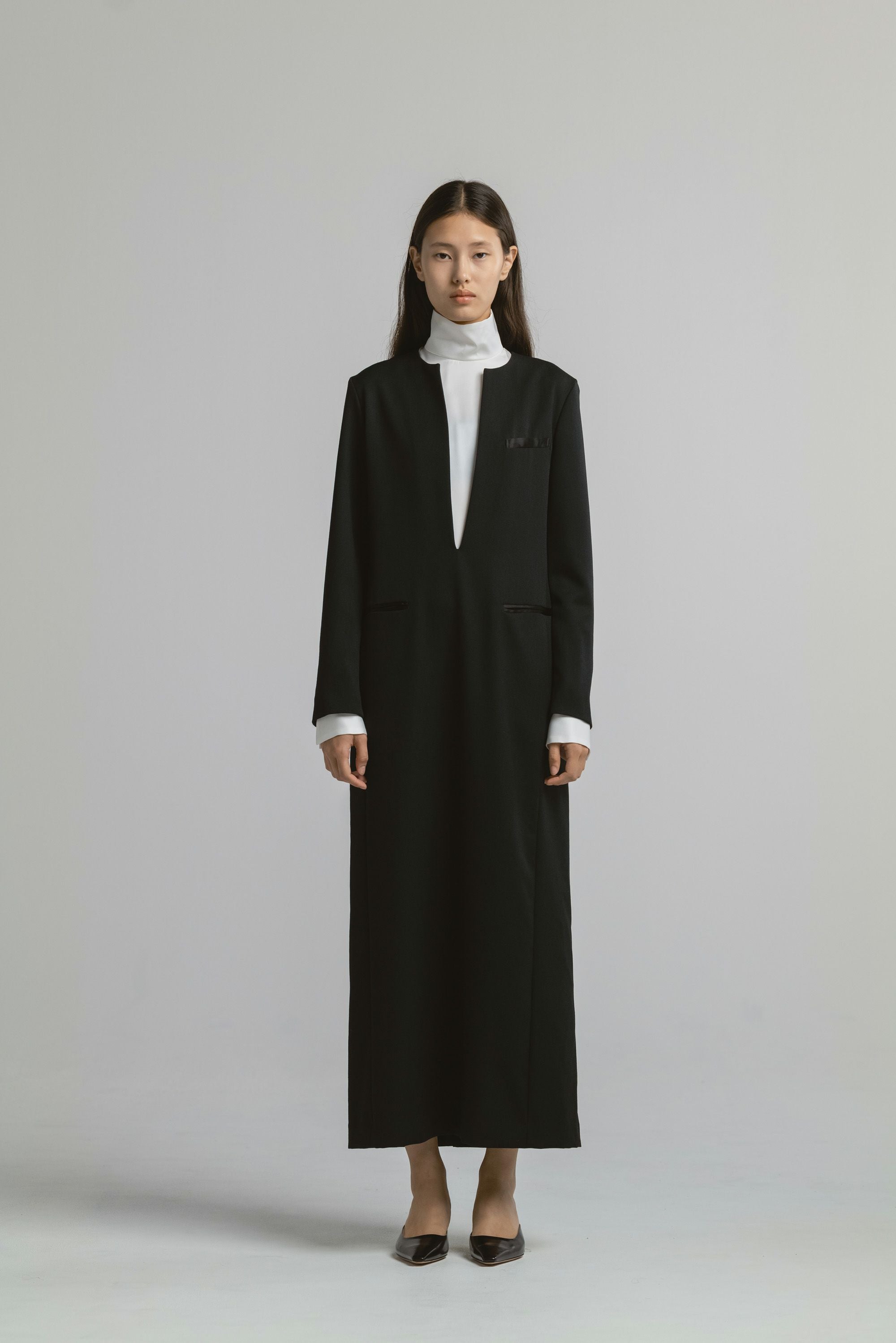 KEY-NECK JACKET DRESS | CINOH