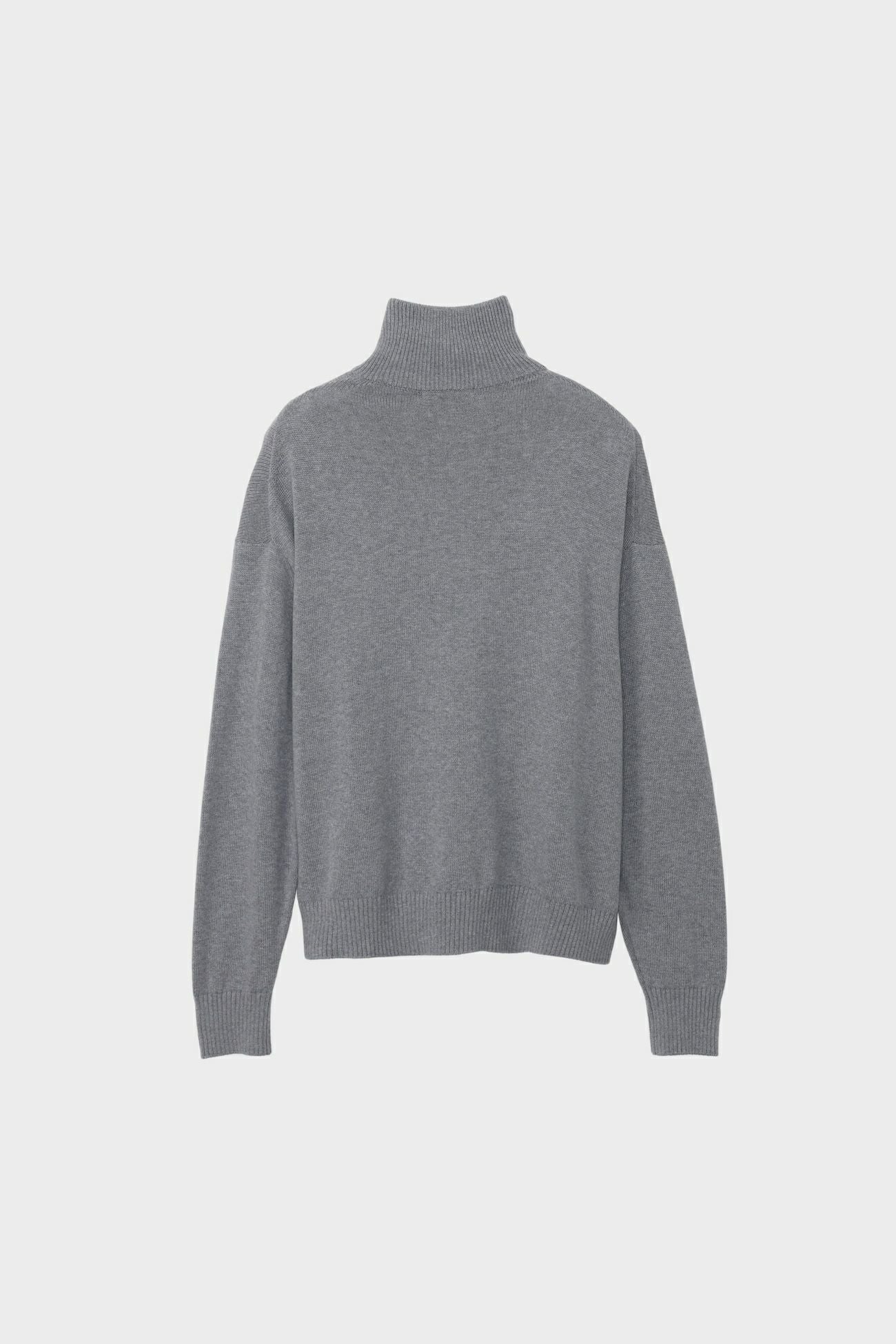COTTON CASHMERE HALF-ZIP PO | CINOH