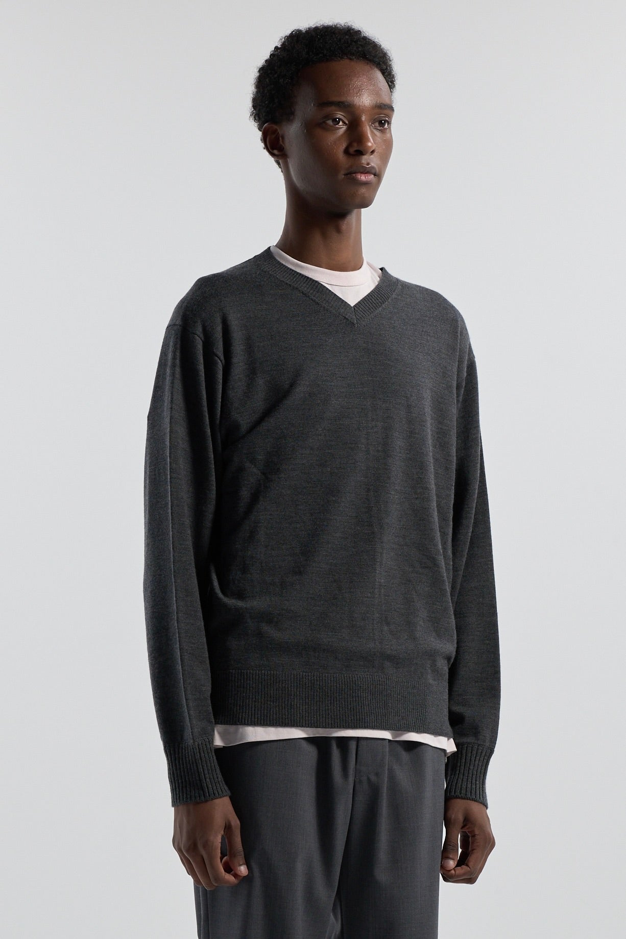 15.5μ WOOL / V-NECK KNIT | CINOH